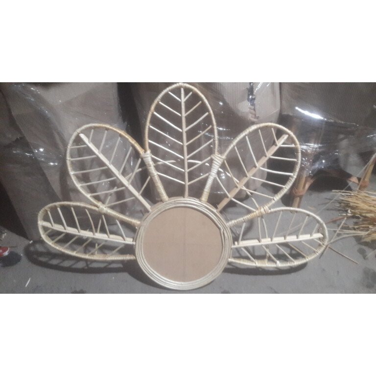 marco flor de 5 petalos blanco - Imagen 3